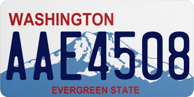 WA license plate AAE4508