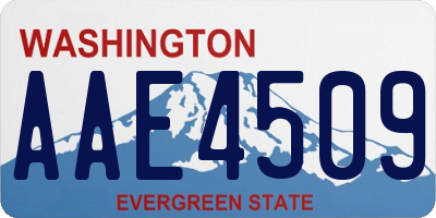 WA license plate AAE4509