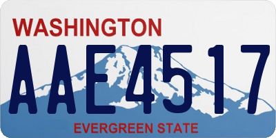 WA license plate AAE4517
