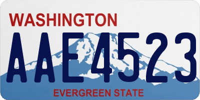 WA license plate AAE4523