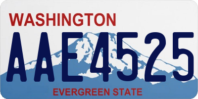 WA license plate AAE4525