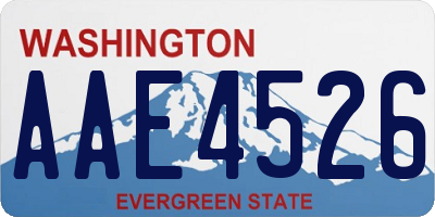 WA license plate AAE4526