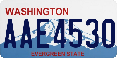 WA license plate AAE4530