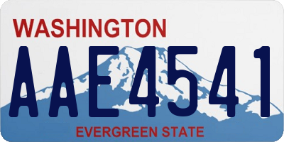 WA license plate AAE4541