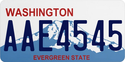 WA license plate AAE4545