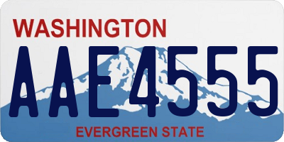 WA license plate AAE4555