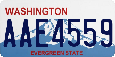 WA license plate AAE4559