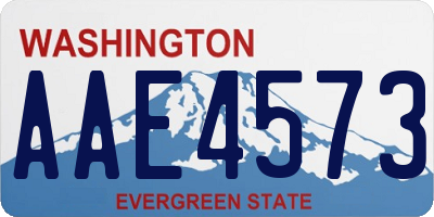 WA license plate AAE4573