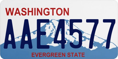 WA license plate AAE4577