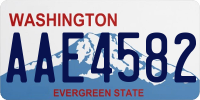 WA license plate AAE4582