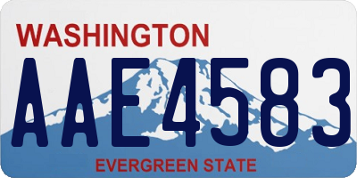WA license plate AAE4583