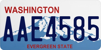 WA license plate AAE4585