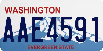 WA license plate AAE4591