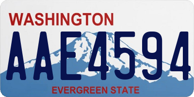 WA license plate AAE4594