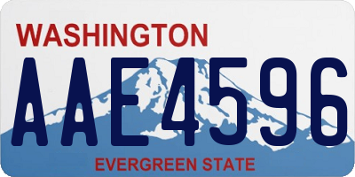 WA license plate AAE4596