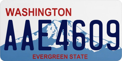 WA license plate AAE4609
