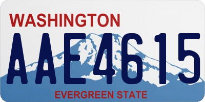 WA license plate AAE4615