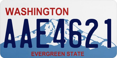 WA license plate AAE4621