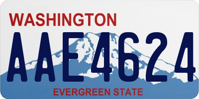 WA license plate AAE4624