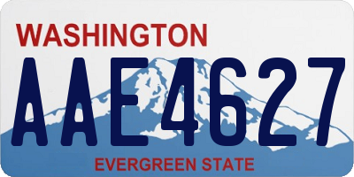 WA license plate AAE4627