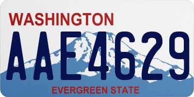 WA license plate AAE4629