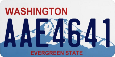 WA license plate AAE4641