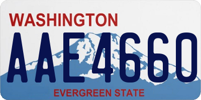 WA license plate AAE4660