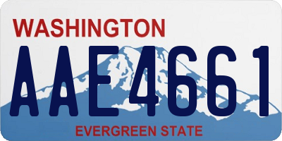 WA license plate AAE4661