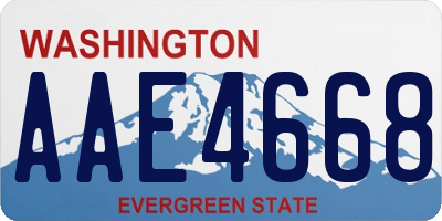 WA license plate AAE4668
