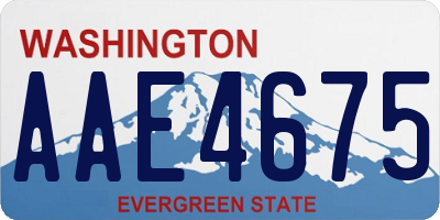WA license plate AAE4675