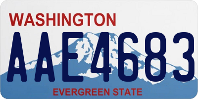 WA license plate AAE4683