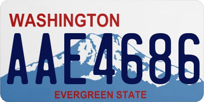 WA license plate AAE4686