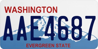 WA license plate AAE4687