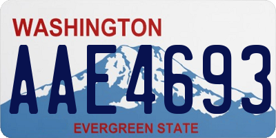 WA license plate AAE4693