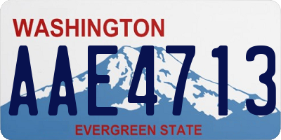 WA license plate AAE4713