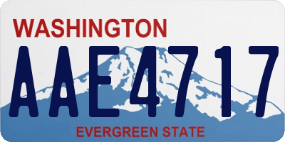 WA license plate AAE4717