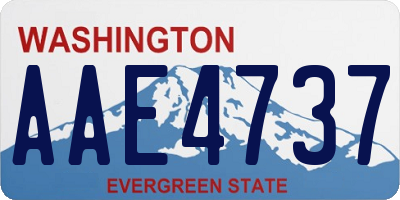 WA license plate AAE4737