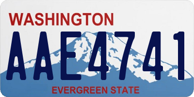 WA license plate AAE4741
