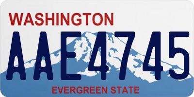 WA license plate AAE4745