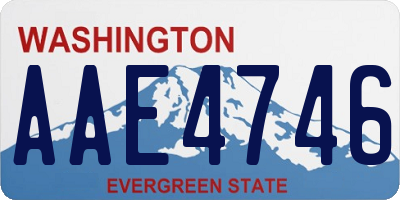 WA license plate AAE4746