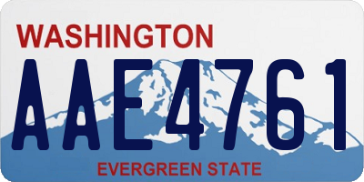 WA license plate AAE4761