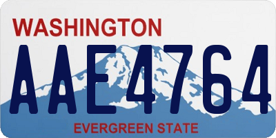 WA license plate AAE4764