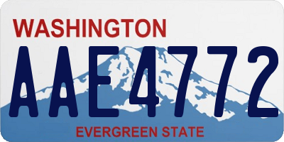 WA license plate AAE4772