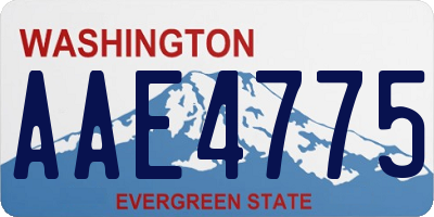 WA license plate AAE4775