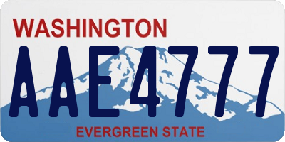 WA license plate AAE4777