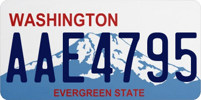 WA license plate AAE4795