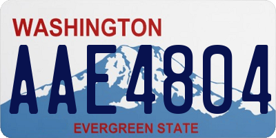 WA license plate AAE4804