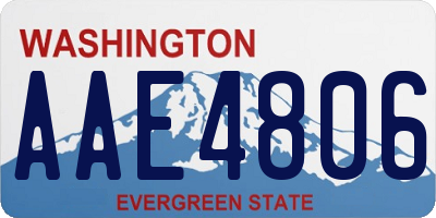 WA license plate AAE4806