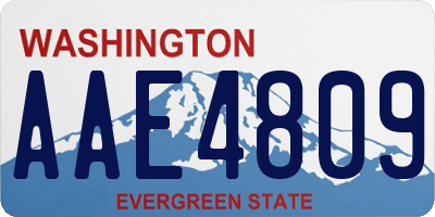 WA license plate AAE4809