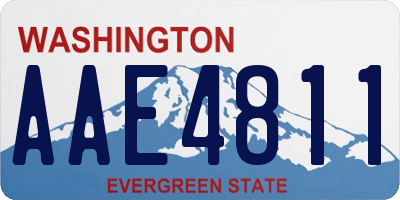 WA license plate AAE4811